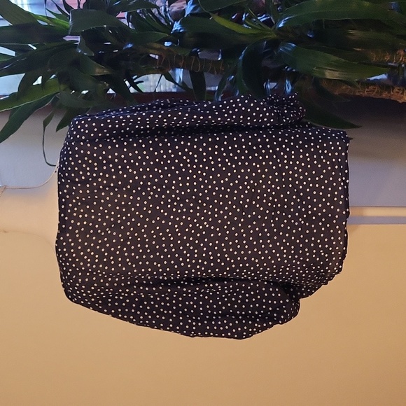 Mizuiro-ind Navy Blue Sheer Polka-dot Batwing Top High-end Japanese Boutique - Picture 4 of 9